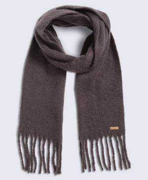 Womens Cosy Brushed Scarf - Brown