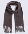 Womens Cosy Brushed Scarf - Brown