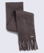 Womens Cosy Brushed Scarf - Brown