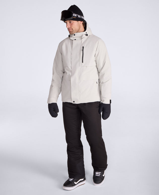 Forge Men’s Lightweight Padded Waterproof Ski Jacket - Light Grey
