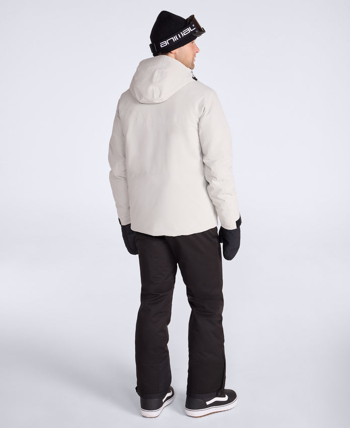 Forge Men’s Lightweight Padded Waterproof Ski Jacket - Light Grey