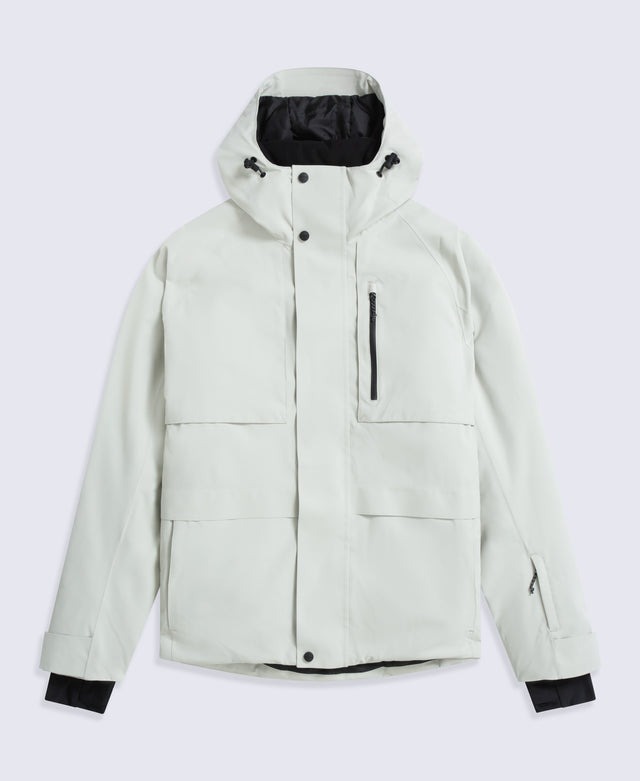 Forge Men’s Lightweight Padded Waterproof Ski Jacket - Light Grey