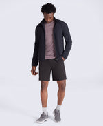 Avenue Mens Lightweight Funnel Neck Jacket - Black
