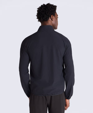 Avenue Mens Lightweight Funnel Neck Jacket - Black