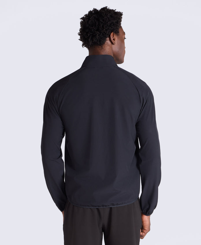 Avenue Mens Lightweight Funnel Neck Jacket - Black