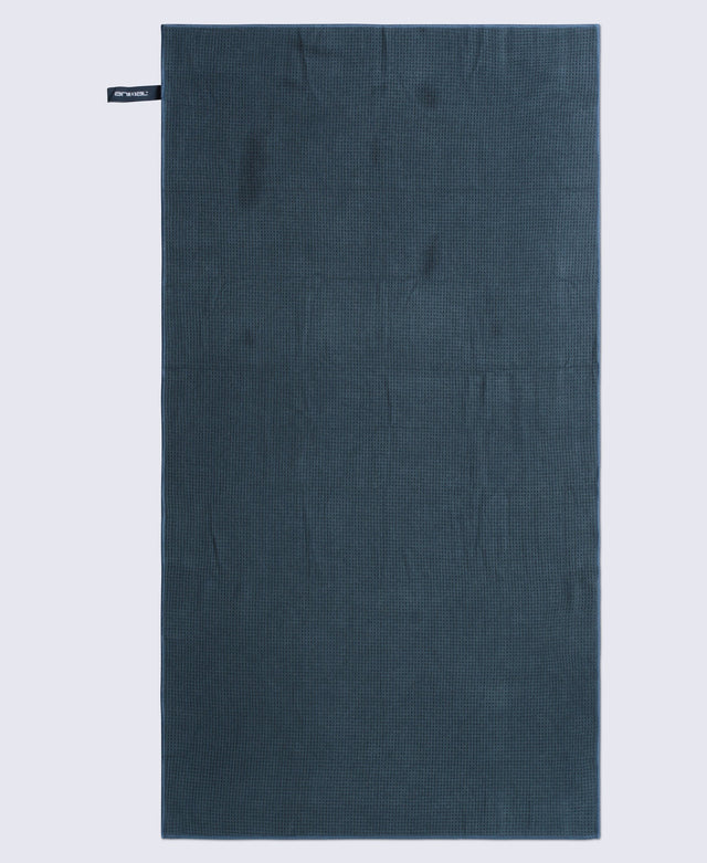 Waffle Microfibre Travel Towel 130 x 70cm - Dark Blue