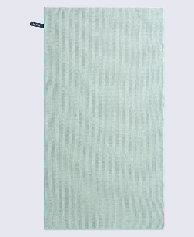 Waffle Microfibre Travel Towel 130 x 70cm - Green