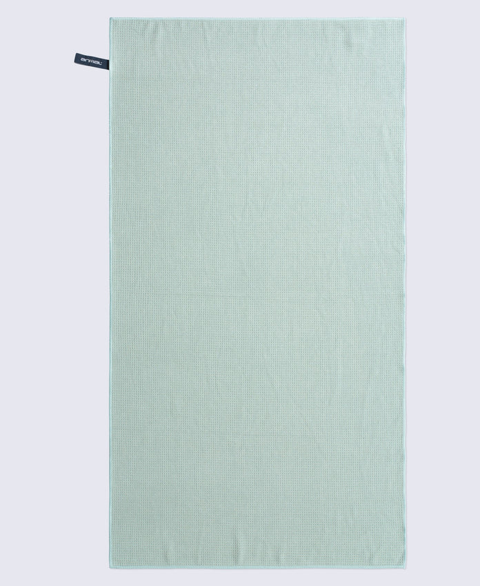 Waffle Microfibre Travel Towel 130 x 70cm - Green