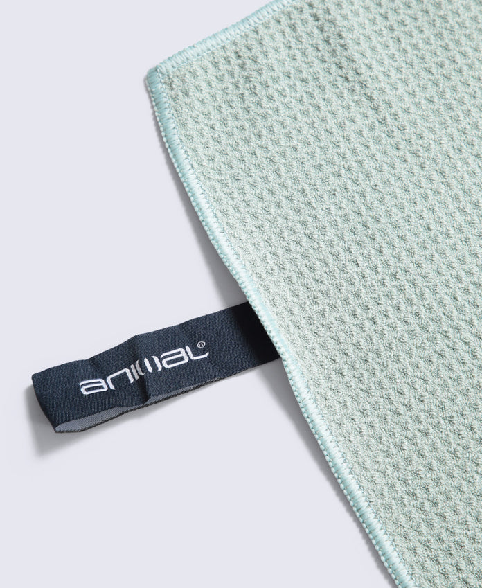 Waffle Microfibre Travel Towel 130 x 70cm - Green
