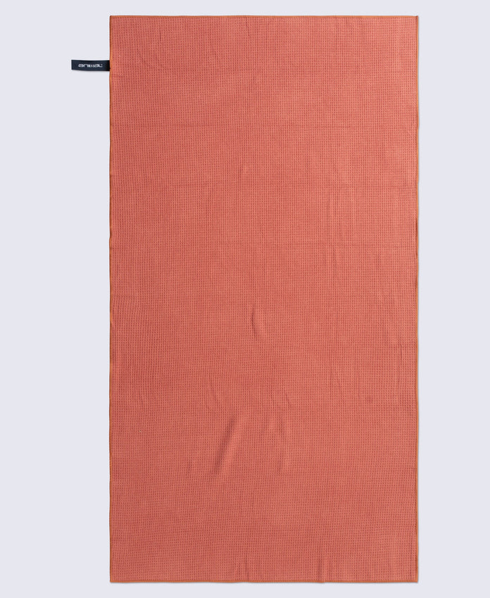 Waffle Microfibre Travel Towel 130 x 70cm - Rust