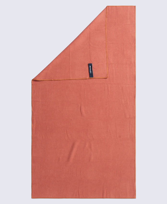 Waffle Microfibre Travel Towel 130 x 70cm - Rust