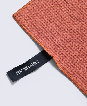 Waffle Microfibre Travel Towel 130 x 70cm - Rust