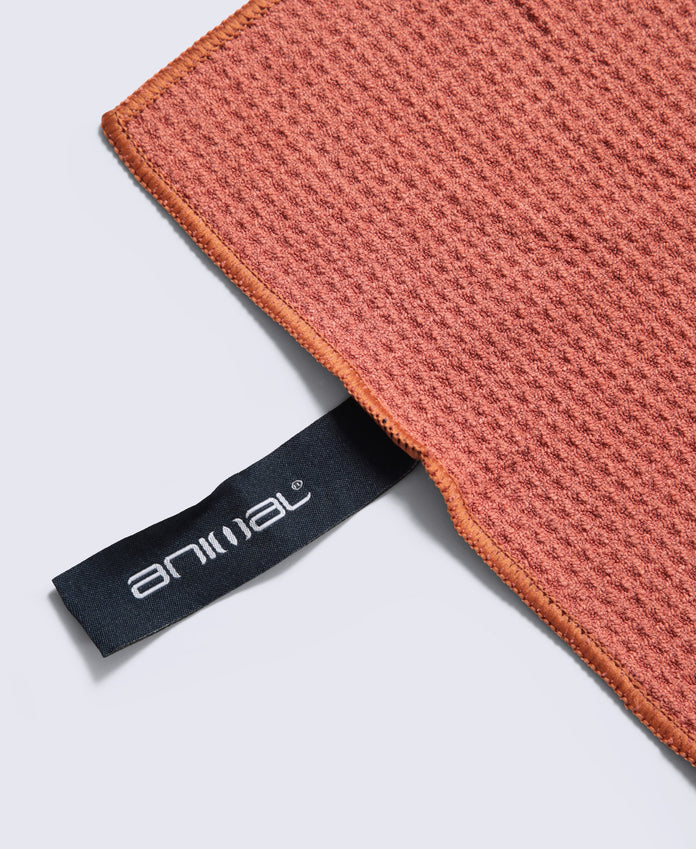 Waffle Microfibre Travel Towel 130 x 70cm - Rust
