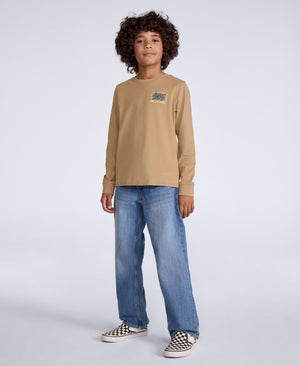 Kids Graphic Long Sleeve Tommy T-Shirt - Tan