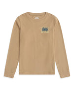 Kids Graphic Long Sleeve Tommy T-Shirt - Tan