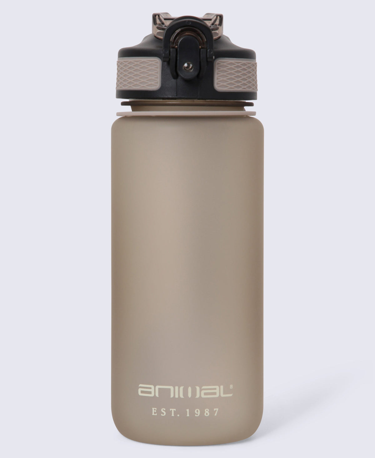 BPA Free Wide Push Lid Water Bottle 600ml - Beige