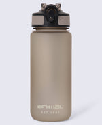 BPA Free Wide Push Lid Water Bottle 600ml - Beige