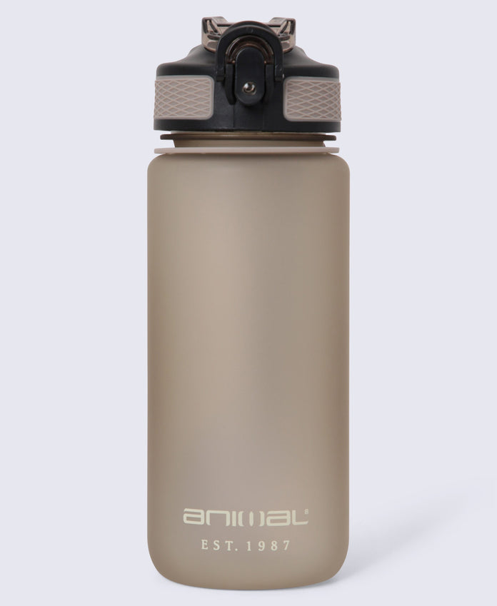 BPA Free Wide Push Lid Water Bottle 600ml - Beige