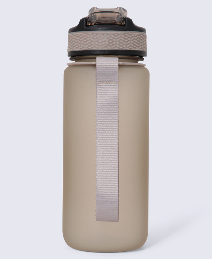 BPA Free Wide Push Lid Water Bottle 600ml - Beige