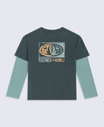 Rio Kids Double Sleeve T-Shirt - Navy