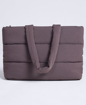 Eden Quilted Shopper Bag - Dark Brown
