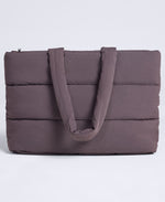 Eden Quilted Shopper Bag - Dark Brown