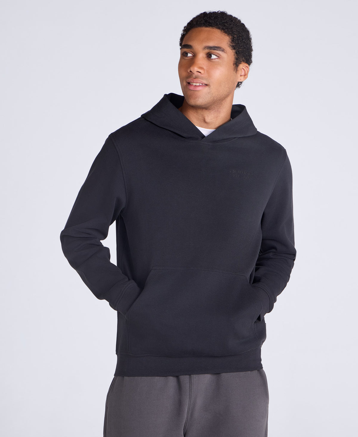 Jude Mens Travel Pique Hoodie - Black