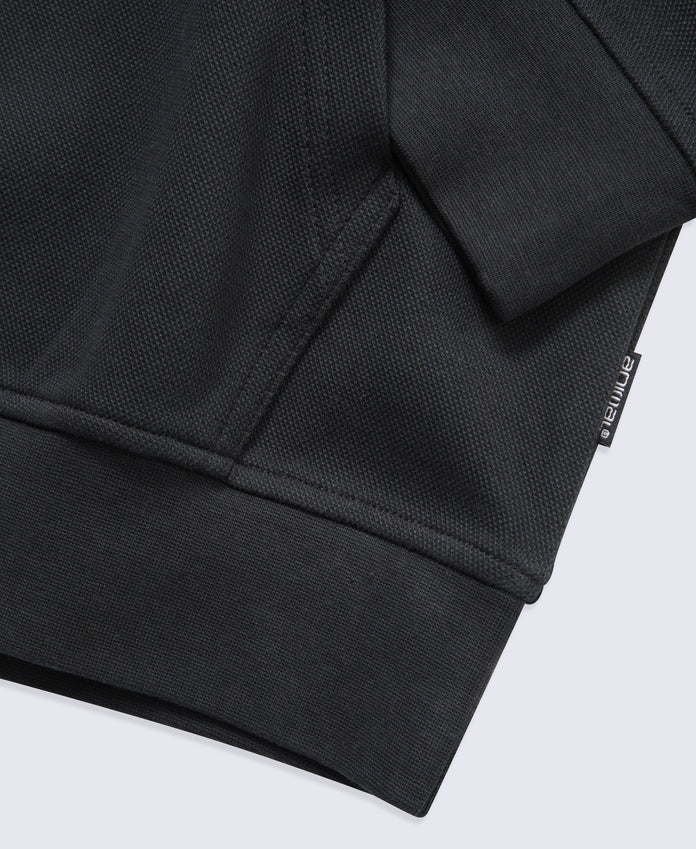 Jude Mens Travel Pique Hoodie - Black