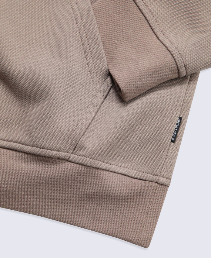 Jude Mens Travel Pique Hoodie - Stone