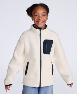 Atlas Kids Zip Fleece - Beige