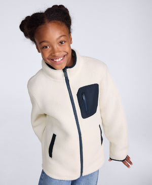 Atlas Kids Zip Fleece - Beige
