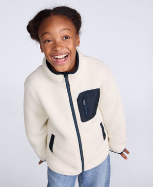 Atlas Kids Zip Fleece - Beige
