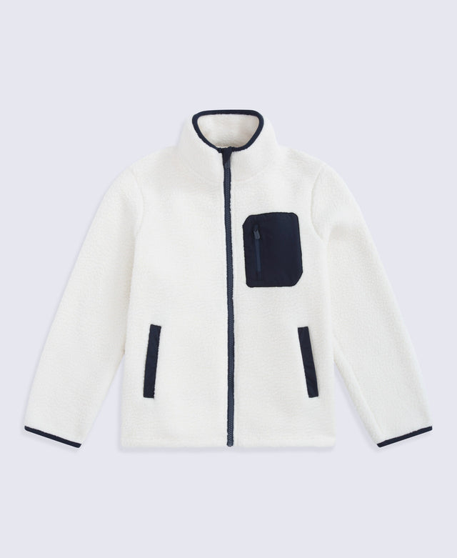 Atlas Kids Zip Fleece - Beige
