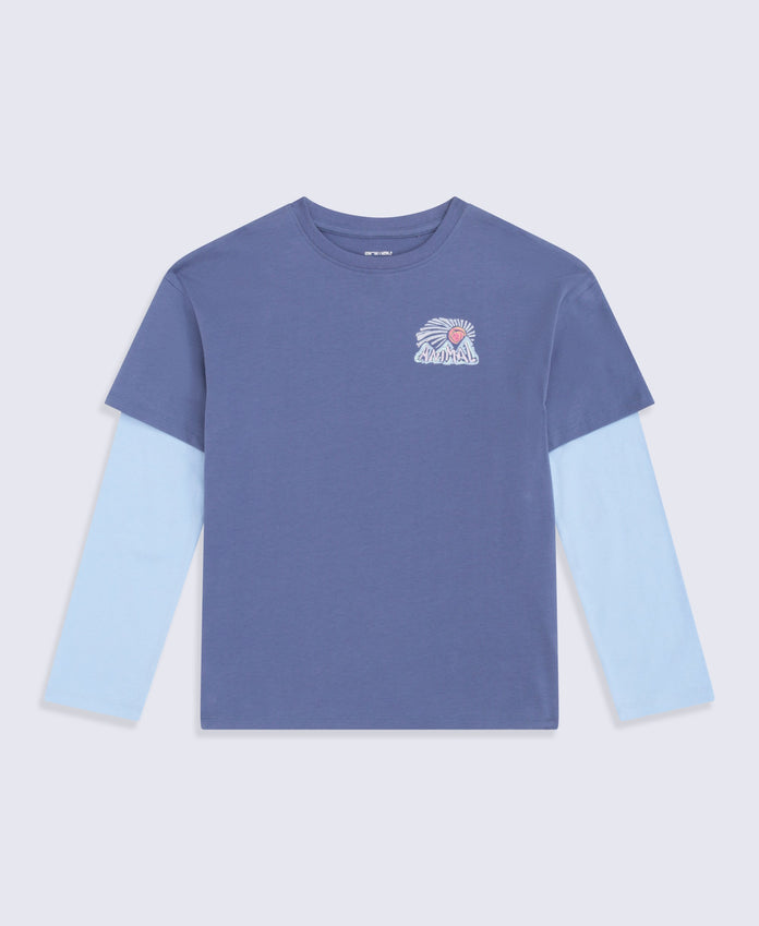 Ria Kids Double Sleeve T-Shirt - Purple