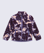 Sophie Kids Curve Hem Full Zip Fleece - Dark Purple