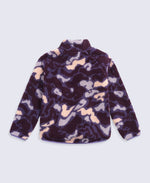 Sophie Kids Curve Hem Full Zip Fleece - Dark Purple