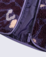 Sophie Kids Curve Hem Full Zip Fleece - Dark Purple