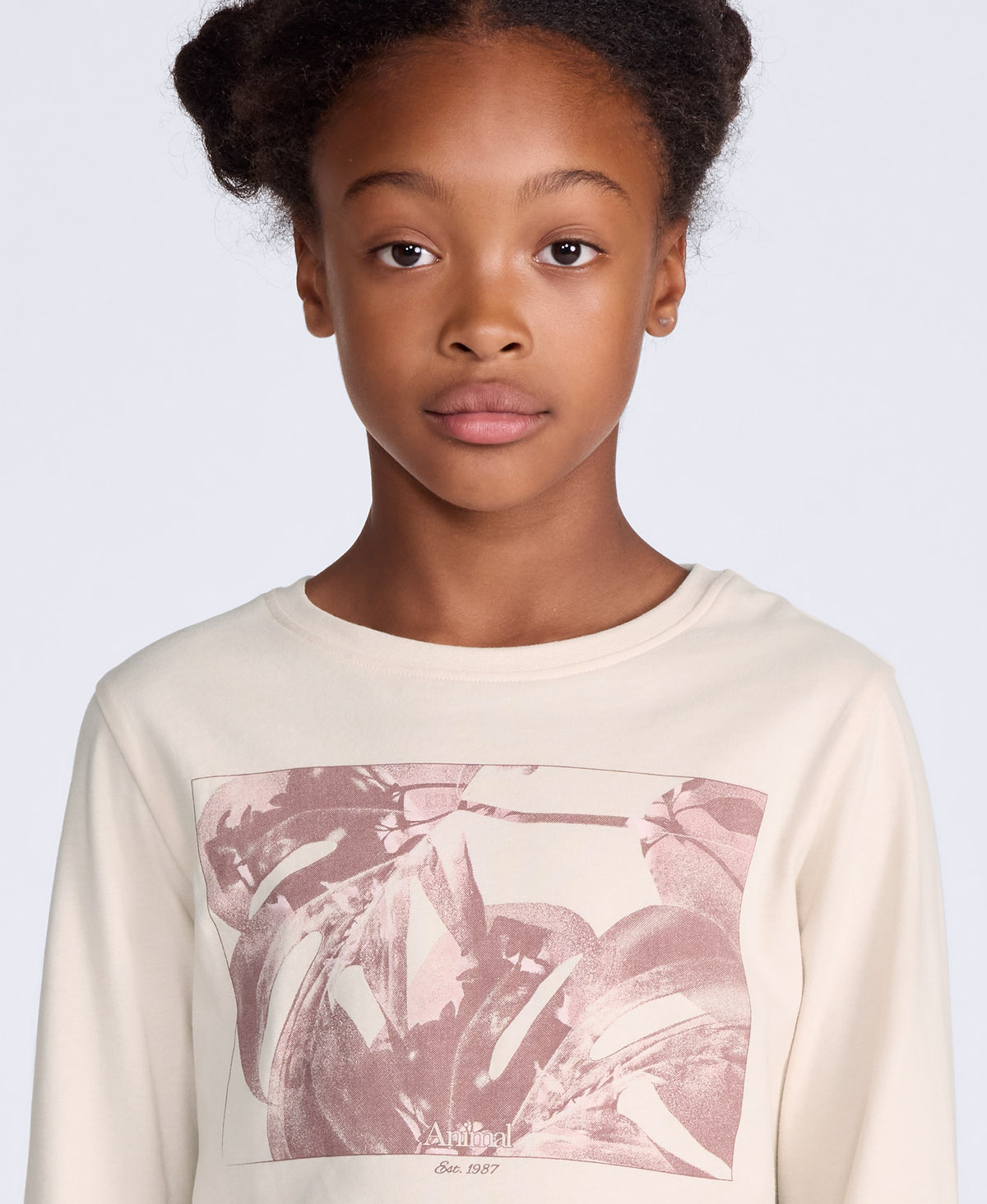 Harper Kids Long Sleeve Graphic T-Shirt - Off White