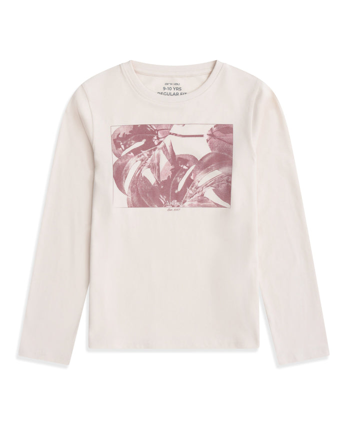 Harper Kids Long Sleeve Graphic T-Shirt - Off White