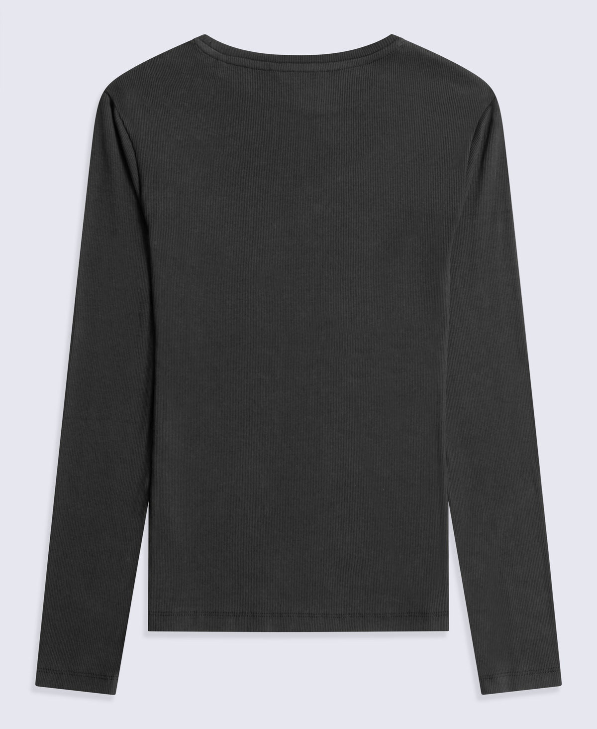 Evo Rib Womens Crew Long Sleeve Top - Black