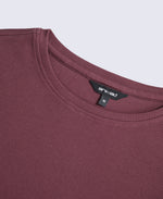 Evo Rib Womens Crew Long Sleeve Top - Dark Burgundy