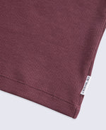 Evo Rib Womens Crew Long Sleeve Top - Dark Burgundy