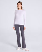 Evo Rib Womens Crew Long Sleeve Top - Grey