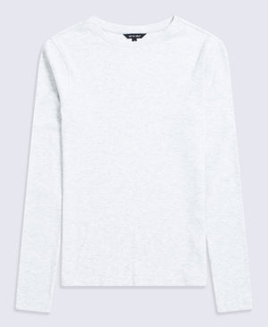 Evo Rib Womens Crew Long Sleeve Top - Grey