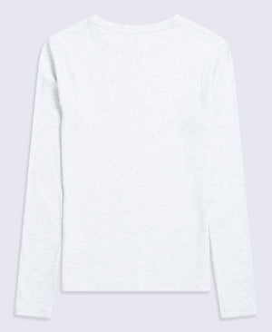 Evo Rib Womens Crew Long Sleeve Top - Grey
