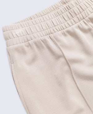 Womens Travel Scuba Straight Leg Joggers - Beige