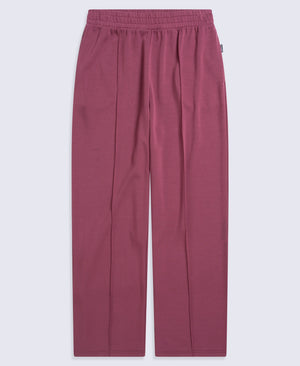 Womens Travel Scuba Straight Leg Joggers - Burgundy