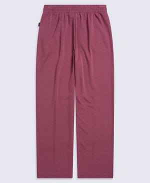 Womens Travel Scuba Straight Leg Joggers - Burgundy