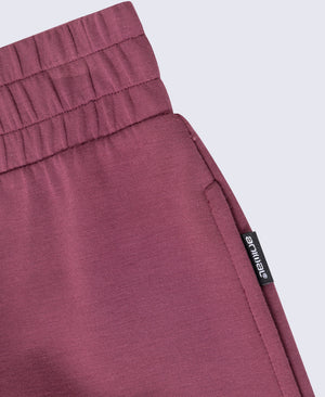 Womens Travel Scuba Straight Leg Joggers - Burgundy