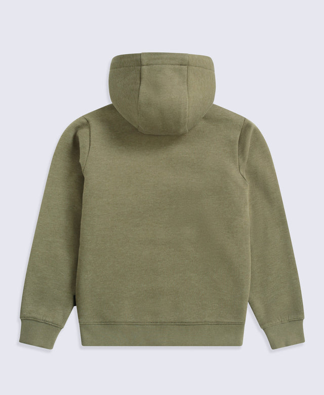 Samuel Fur Lined Kids Full Zip Hoodie - Khaki